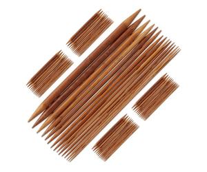 Relaxdays 150 tlg. Nadelspiel Set aus Bambus Braun