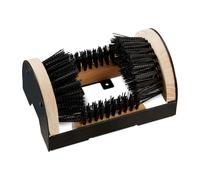 Relaxdays 2 x Schuhabstreifer mit Rundum-Bürsten Hellbraun,Schwarz