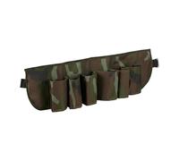 Relaxdays Biergürtel Sixpack, für 6 Dosen & Flaschen, 0,2-0,5 l, Bierhalter Gürtel Camouflage, verstellbar, grün/braun, H x B x T: ca. 16,5 x 61 x 0,5 cm