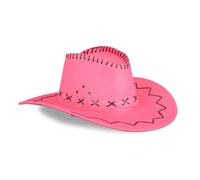 Relaxdays Cowboyhut Fasching Rosa,Schwarz
