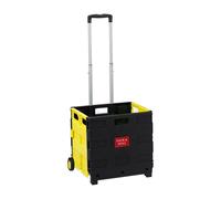 Relaxdays Einkaufstrolley ABS-Kunststoff Gelb Klappbar 98 cm x 45,5 cm x 37 cm 2,6 kg
