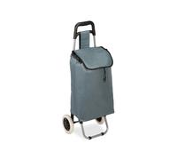 Relaxdays Einkaufstrolley klappbar – Abnehmbare Tasche 28 L, mit Rollen, 92,5×42×28 cm, grau
