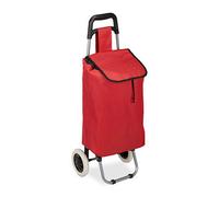 relaxdays Einkaufstrolley Kunstfaser rot 42,0 x 28,0 x 92,5 cm St.