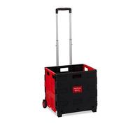 relaxdays Einkaufstrolley Kunststoff schwarz 46,0 x 37,0 x 39,0 cm St.