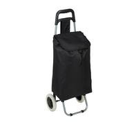 Relaxdays Einkaufstrolley Polyester Schwarz Klappbar 92,5 x 42 x 28 cm 1,4 kg