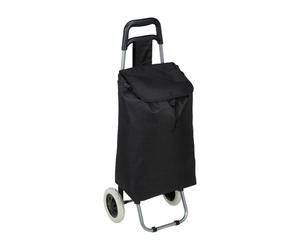 Relaxdays Einkaufstrolley Polyester Schwarz Klappbar 92,5 x 42 x 28 cm 1,4 kg