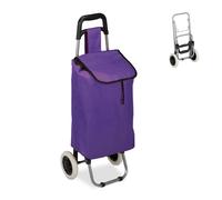 relaxdays Einkaufstrolley Aluminium lila