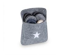 Relaxdays Gästehausschuhe 6 Paar, Hausschuhe Set mit Tasche, Größen 36-45, Filzpantoffeln, Antirutsch-Sohle, mehrfarbig