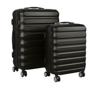 Relaxdays Kofferset 2-teilig Schwarz