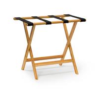 Relaxdays Kofferständer aus Bambus Hellbraun,Schwarz