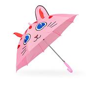 relaxdays Stockregenschirm Kinder Regenschirm "Katze"