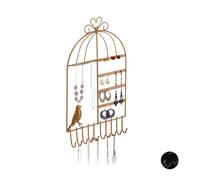 Relaxdays Schmuckhalter Wand Gold