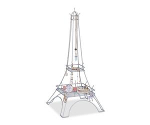 Relaxdays Schmuckständer Eiffelturm Silber