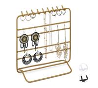 relaxdays Schmuckständer »Schmuckständer Ketten und Ohrringe«, Gold