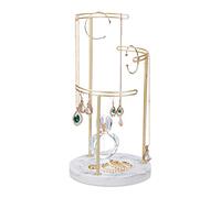 relaxdays Schmuckständer »Schmuckständer Marmor gold«