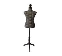 Relaxdays Weibliche Schneiderpuppe 36/38 Barock Weiß,Schwarz