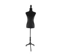 Relaxdays Weibliche Schneiderpuppe 36/38 Samt Schwarz