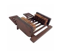 Relaxdays Schuhabstreifer Gusseisen Braun Schwer mit Bürsten mit Schuhauszieher 10,5 cm x 21,5 cm x 26,5 cm 2,4 kg