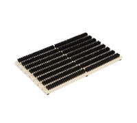 Relaxdays Schuhabstreifer Holz Natur Schwarz Rutschfest 4,5 cm x 59 cm x 36 cm 2 kg