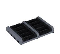 Relaxdays Schuhabstreifer mit Bürsten Schwarz,Grau