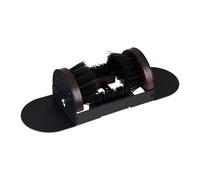 Relaxdays Schuhabstreifer mit Rundum-Bürsten, Fußabtreter Außenbereich, robuste Borsten, Bodenbefestigung, schwarz/braun - mehrfarbig Multi-material 10051250_0