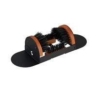 Relaxdays Schuhabstreifer mit Rundum-Bürsten, Fußabtreter Außenbereich, robuste Borsten, Bodenbefestigung, schwarz/braun