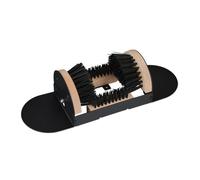 Relaxdays Schuhabstreifer mit Rundum-Bürsten, Fußabtreter Außenbereich, robuste Borsten, Bodenbefestigung, schwarz/natur - mehrfarbig Multi-material 10049608_0