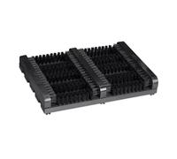 Relaxdays Schuhabstreifer, Schwarz, Holz, Kunststoff, 36x5.5x26 cm, Garderobe, Schuhaufbewahrung