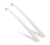 Relaxdays Schuhlöffel Eisen Weiß Rostfrei 2er Set 58,5 cm x 4,5 cm x 4 cm 280 g