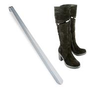 Relaxdays Schuhlöffel, extra großer & Stabiler Schuhanzieher, kein Bücken, zum Aufhängen, Metall, 70 cm, Silber glänzend