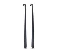 Relaxdays Schuhlöffel lang, 2er Set, 70 cm, Schuhanzieher Metall, stabil, zum Aufhängen, Anziehhilfe für Schuhe, schwarz - schwarz Multi-material 10039596_0