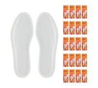 Relaxdays Sohlenwärmer, 20 Paar, Größe S, Wärmeeinlagen für Schuhe, 8h warme Füße, luftaktiviert, selbstwärmend, weiß