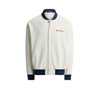 Relaxed-Fit Baseballjacke aus Fleece S White
