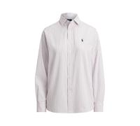 Relaxed-Fit Baumwollhemd mit Streifen M White