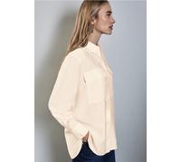 Street One Bluse Relaxed Fit Damen Weiß Gr. 36 V-Ausschnitt Brusttaschen 88% Viskose, 12% Polyamid