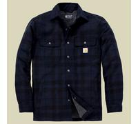 Relaxed Fit Flannel Sherpa-Lined Shirt Men L blau - navy