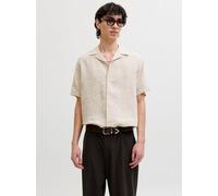 JACK & JONES Premium Regular Fit Leinenhemd Modell 'LAWRENCE' in Beige Melange, Größe XXL