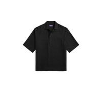 Relaxed-Fit Hemd mit Korbmuster M Black