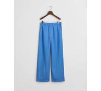 Relaxed Fit Leinenmix Pull-On Hose Blau 38
