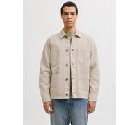 Relaxed Fit Overshirt M Beige