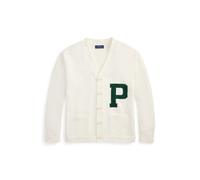 Relaxed-Fit Strickjacke im College-Stil XS Cream