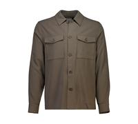 Outdoorhemd LINDBERGH "Hemdjacke Relaxed Fit", Herren, Gr. M, Normalgrößen, grün (dk army), Obermaterial: 65% Polyester, 31% Viskose, 4% Elasthan, Hemden (81654765-M) dk army