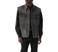Jeansweste LEVI'S "RELAXED TRUCKER VEST MED INDIGO - WORN IN", Herren, Gr. S, night owl vest, Web, Obermaterial: 100% Baumwolle, relaxed fit, Westen Jeansweste (75021642-S)