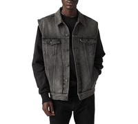 Jeansweste LEVI'S "RELAXED TRUCKER VEST MED INDIGO - WORN IN", Herren, Gr. XL, night owl vest, Web, Obermaterial: 100% Baumwolle, relaxed fit, Westen (75021642-XL) night owl vest