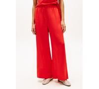 Relaxed Wide Leg Pure Linen Trousers Orange XL