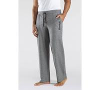 Relaxhose BENCH. LOUNGEWEAR, Herren, Gr. 44/46 (S), N-Gr, grau (grau, meliert), Sweatware, Obermaterial: 60% Baumwolle, 40% Polyester, unifarben, Basic, bequem lang, Hosen Relaxhose, aus leichter Swea