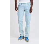 Relaxhose BLEND "BHTwister", Herren, Gr. 32, Länge 34, denim bleach blau, 80% Baumwolle, 19% Polyester, 1% Elasthan, meliert, Basic, regular fit normal, Hosen Relaxhose, Klassische Regular-fit-Jeans m