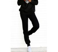 Relaxhose BUFFALO, Damen, Gr. 32/34, N-Gr, schwarz, Sweatware, Obermaterial: 60% Baumwolle, 40% Polyester, unifarben, Basic, Basic lang, Hosen Relaxhose, in legerer Form mit Seitentaschen, Loungeanzug