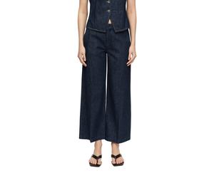 Relaxhose COMMA, Damen, Gr. 42, N-Gr, blau, Web, Obermaterial: 100% Baumwolle, unifarben, relaxed fit lang, Hosen Relaxhose, mit Taschen (19593240-42) blau