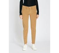 Relaxhose GANG "GANG Hosen Relaxed 94AMELIE CROPPED", Damen, Gr. 27, Normalgrößen, braun (chestnut), 98% Baumwolle, 2% Elasthan, Hosen Relaxhose (67091828-27) chestnut